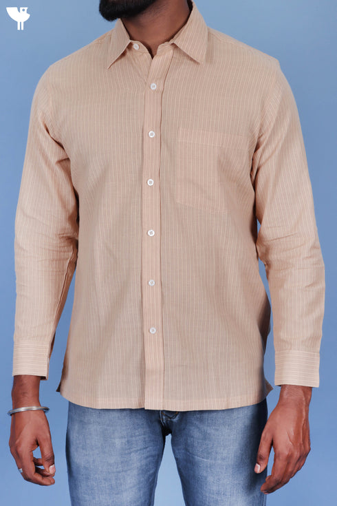 Regular Fit Khaadi Cotton Men’s Full Sleeved Shirt